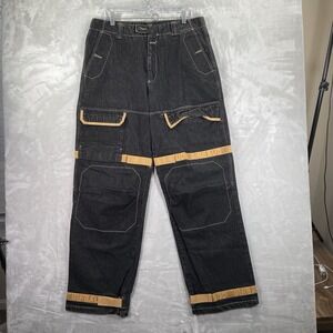 Marithe Francois Girbaud Jeans Mens 35x34 Cargo Denim Baggy Y2K Shuttle Tape